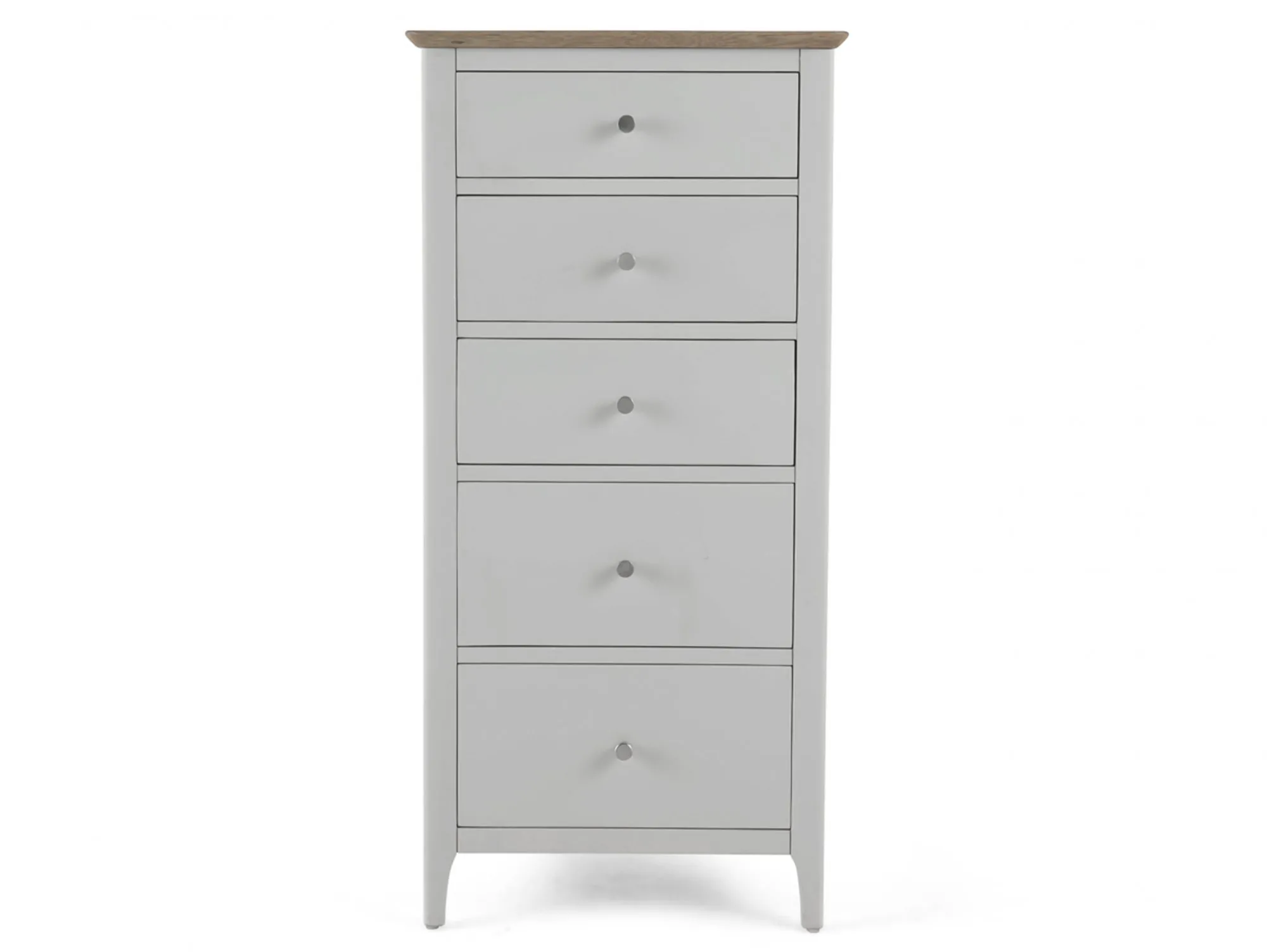 Archers Archers Cotswold Grey and Oak 5 Drawer Tall Chest of Drawers (Assembled)