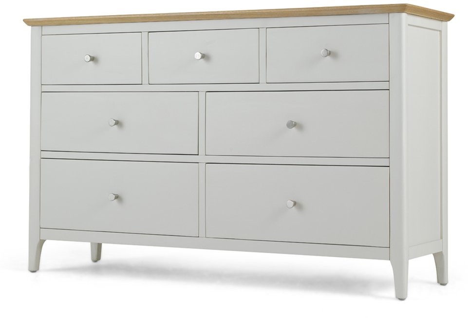 Archers Archers Cotswold Grey and Oak 7 Drawer Chest of Drawers (Assembled)