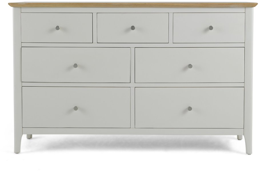 Archers Archers Cotswold Grey and Oak 7 Drawer Chest of Drawers (Assembled)