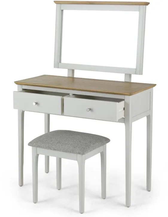 Archers Archers Cotswold Grey and Oak Dressing Table Set (Assembled)