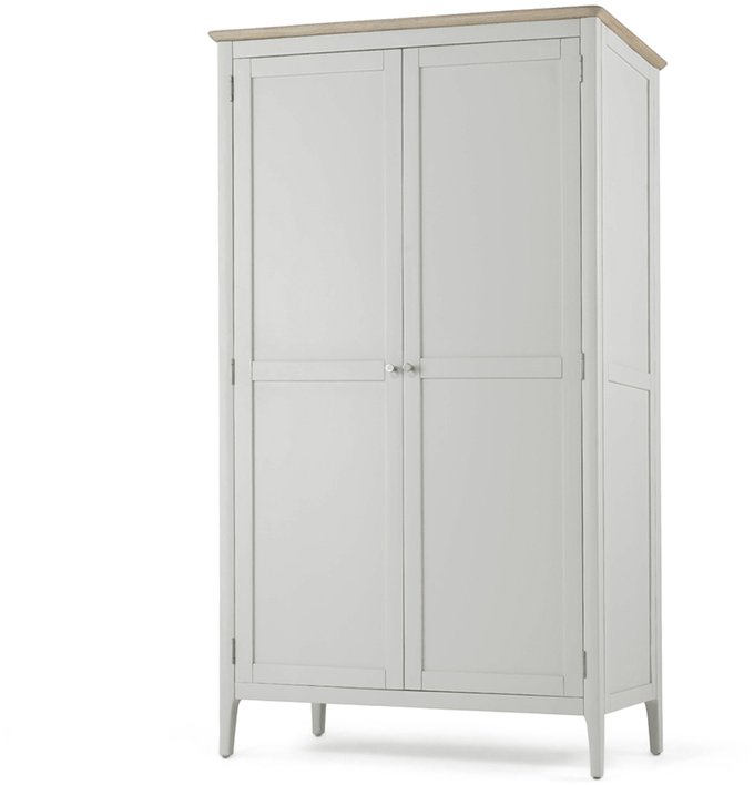 Archers Archers Cotswold Grey and Oak Full Hanging Double Wardrobe (Flat Packed)
