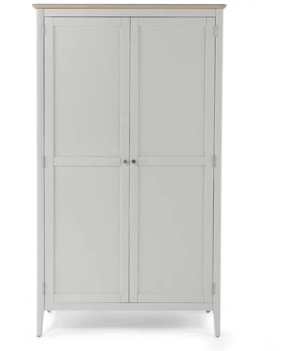 Archers Archers Cotswold Grey and Oak Full Hanging Double Wardrobe