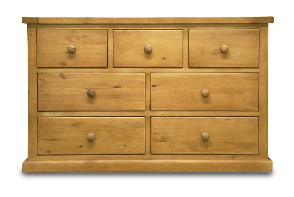 Archers Archers Langdale 3 over 4 Drawer Pine Wooden Chest of Drawers (Assembled)