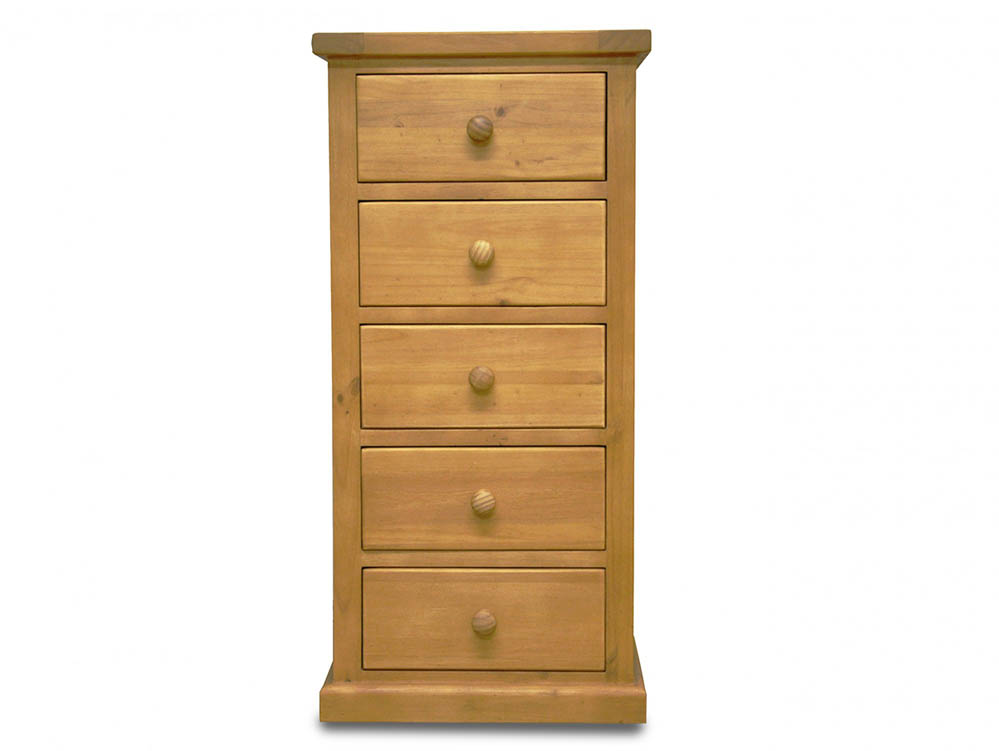 Archers Archers Langdale 5 Drawer Tall Narrow Pine Wooden Chest of Drawers (Assembled)
