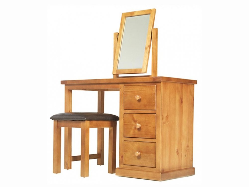 Archers Langdale Pine Wooden Dressing, Pine Dressing Table Mirror With Storage
