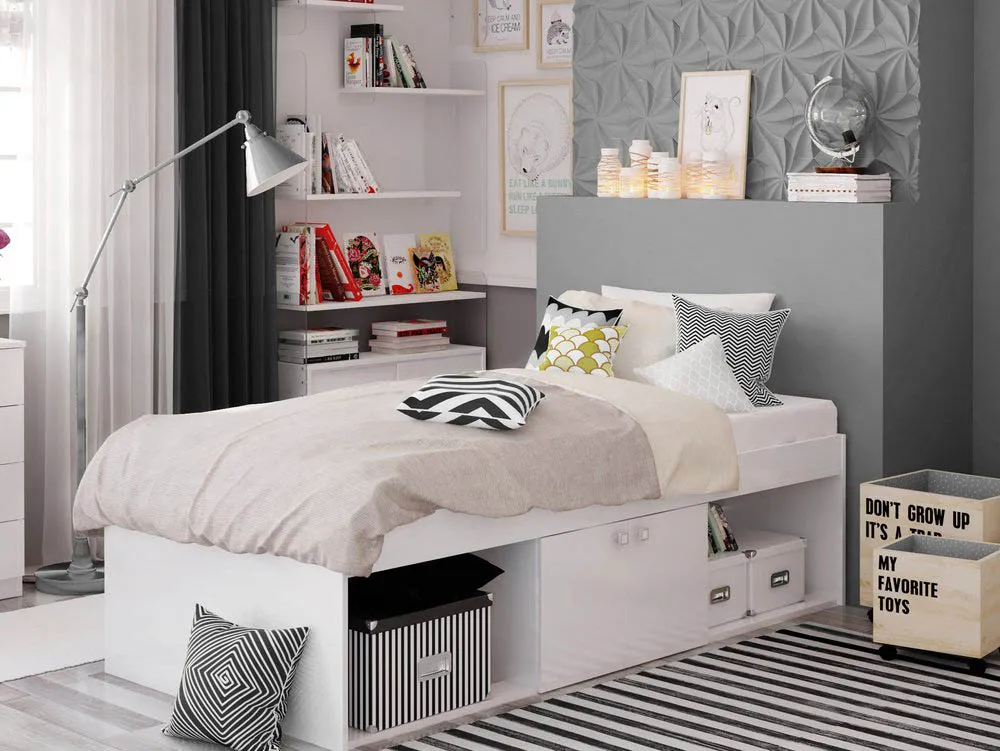 Kidsaw Kidsaw Low White Cabin Bed Frame
