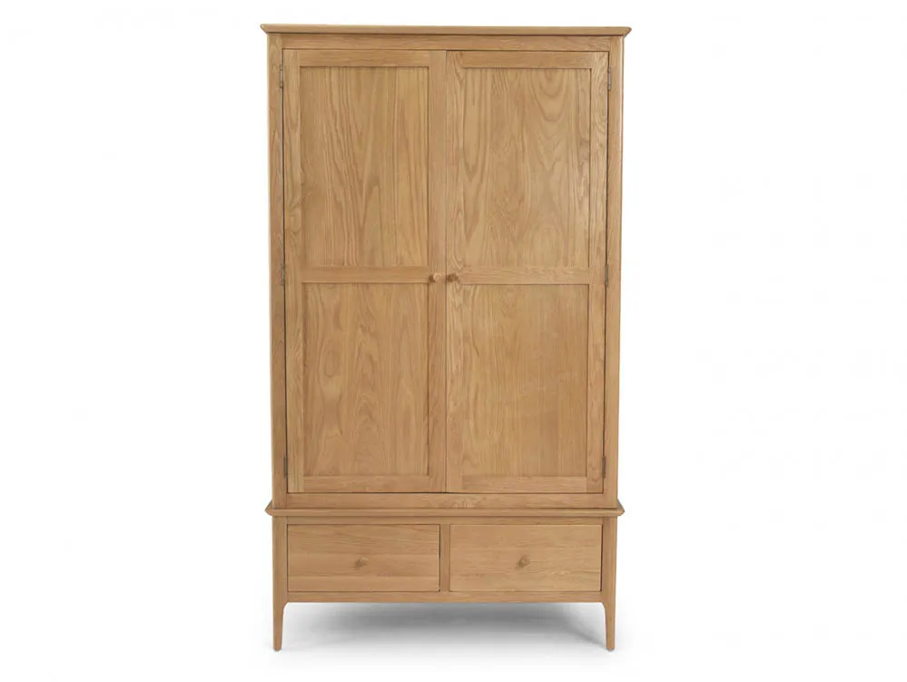 Archers Archers Windermere 2 Door 2 Drawer Oak Wooden Double Wardrobe (Part Assembled)