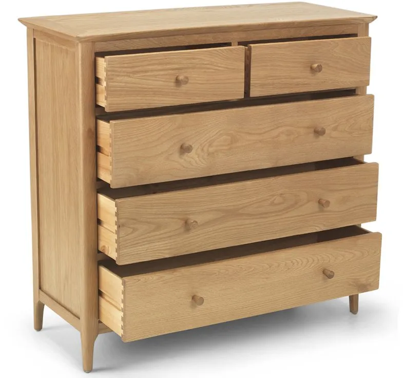 Archers Archers Windermere 2 Over 3 Oak Wooden Chest of Drawers (Assembled)