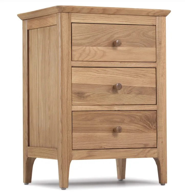 Archers Archers Windermere 3 Drawer Oak Wooden Large Bedside Table (Assembled)