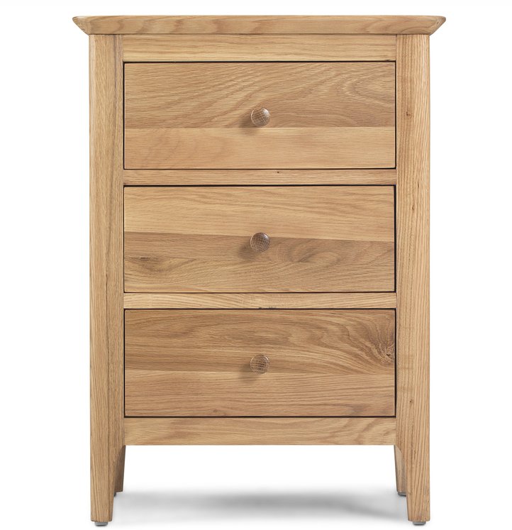 Archers Archers Windermere 3 Drawer Oak Wooden Large Bedside Cabinet (Assembled)