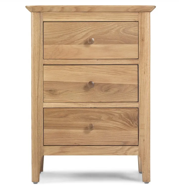 Archers Archers Windermere 3 Drawer Oak Wooden Large Bedside Table (Assembled)