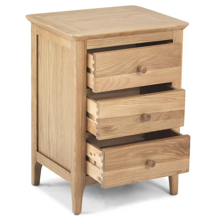 Archers Archers Windermere 3 Drawer Oak Wooden Large Bedside Table (Assembled)