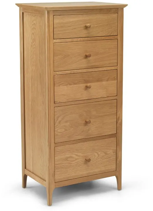 Archers Archers Windermere 5 Drawer Oak Wooden Tall Chest of Drawers (Assembled)