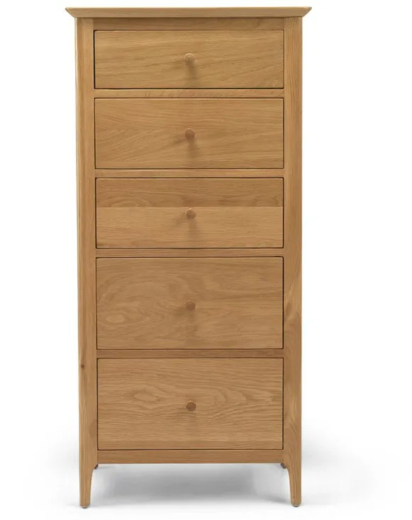 Archers Archers Windermere 5 Drawer Oak Wooden Tall Chest of Drawers (Assembled)