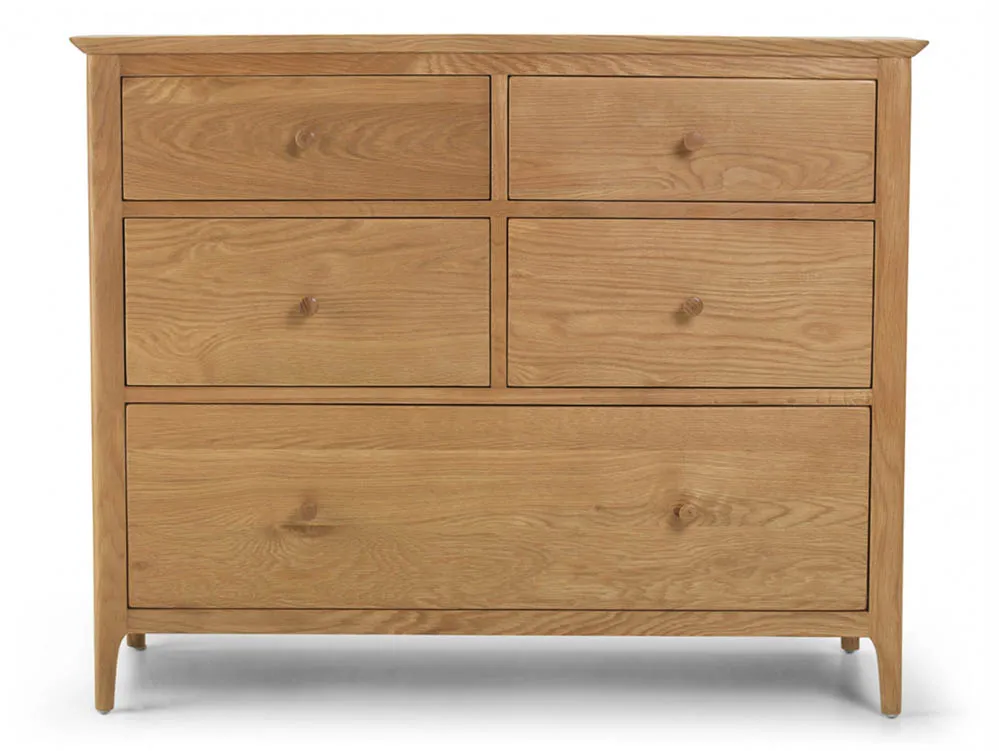 Archers Archers Windermere 5 Drawer Oak Wooden Wide Chest of Drawers (Assembled)