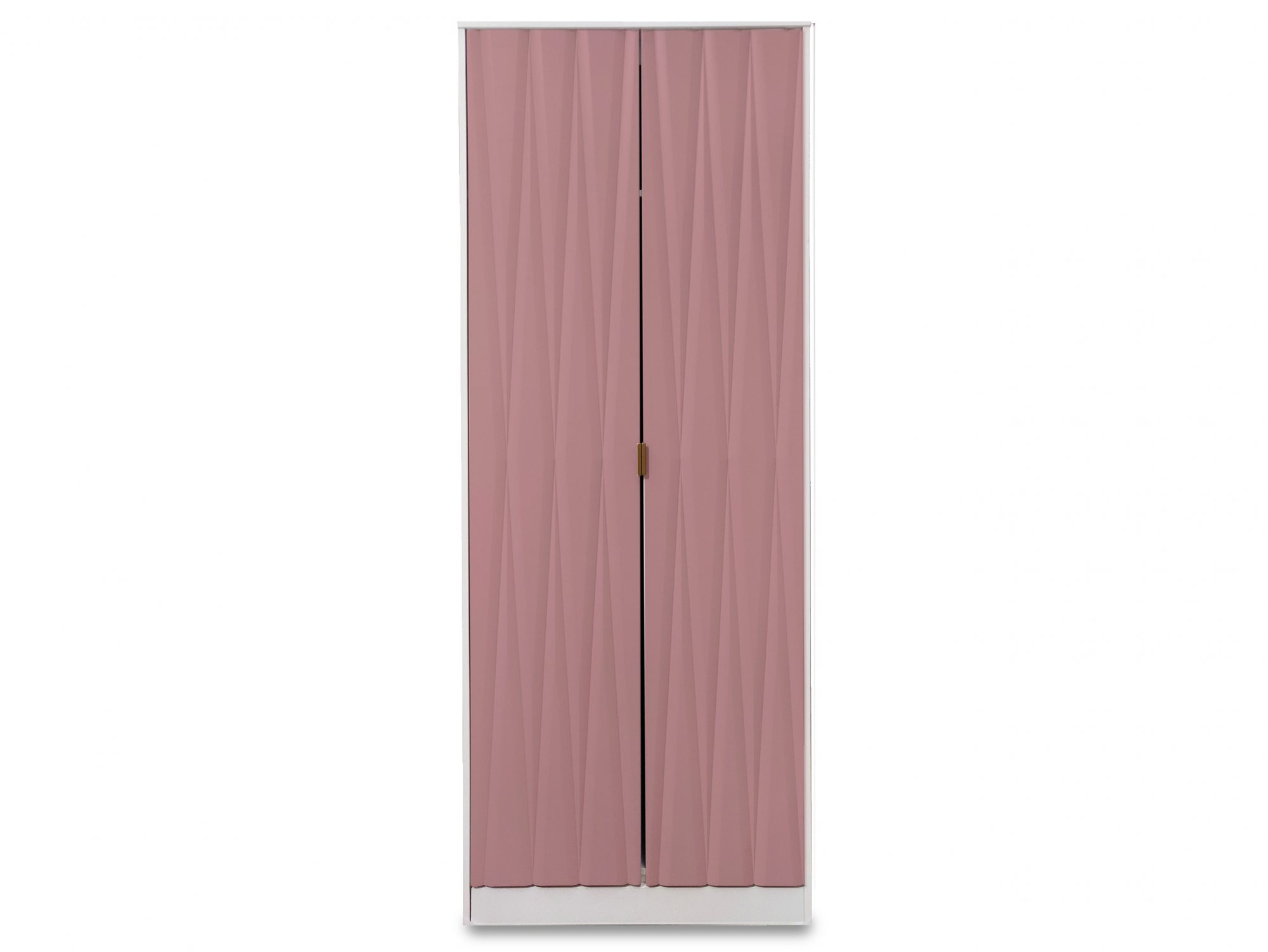 ASC ASC 2ft6 Diana Kobe Pink and White 2 Door Double Wardrobe (Assembled)