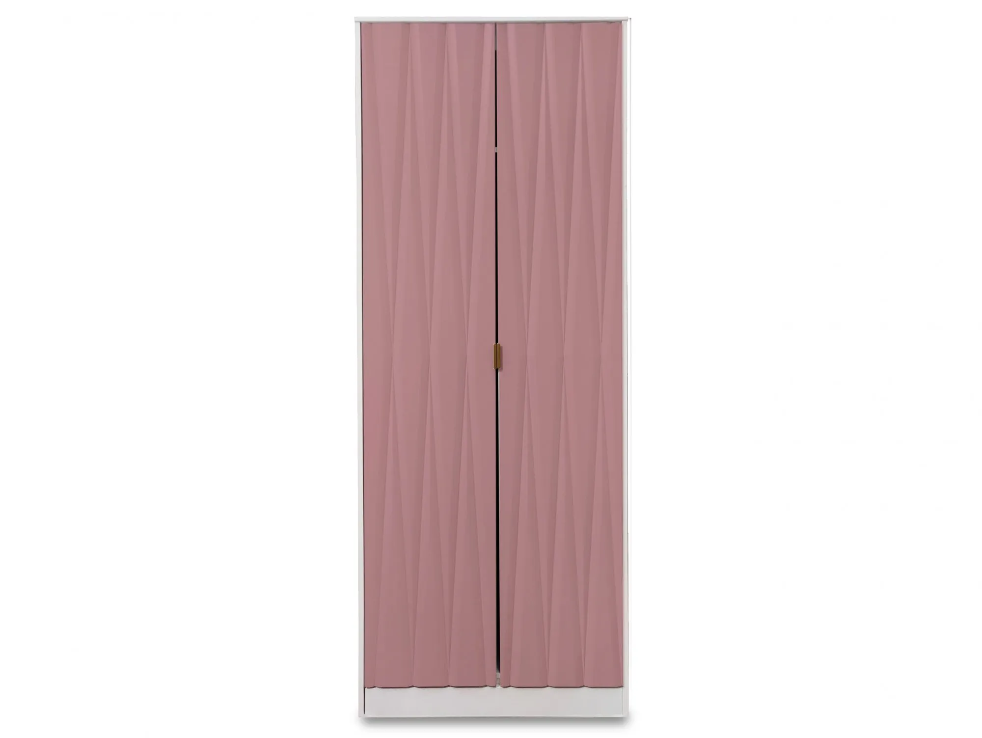 ASC ASC 2ft6 Diana Kobe Pink and White 2 Door Double Wardrobe (Assembled)