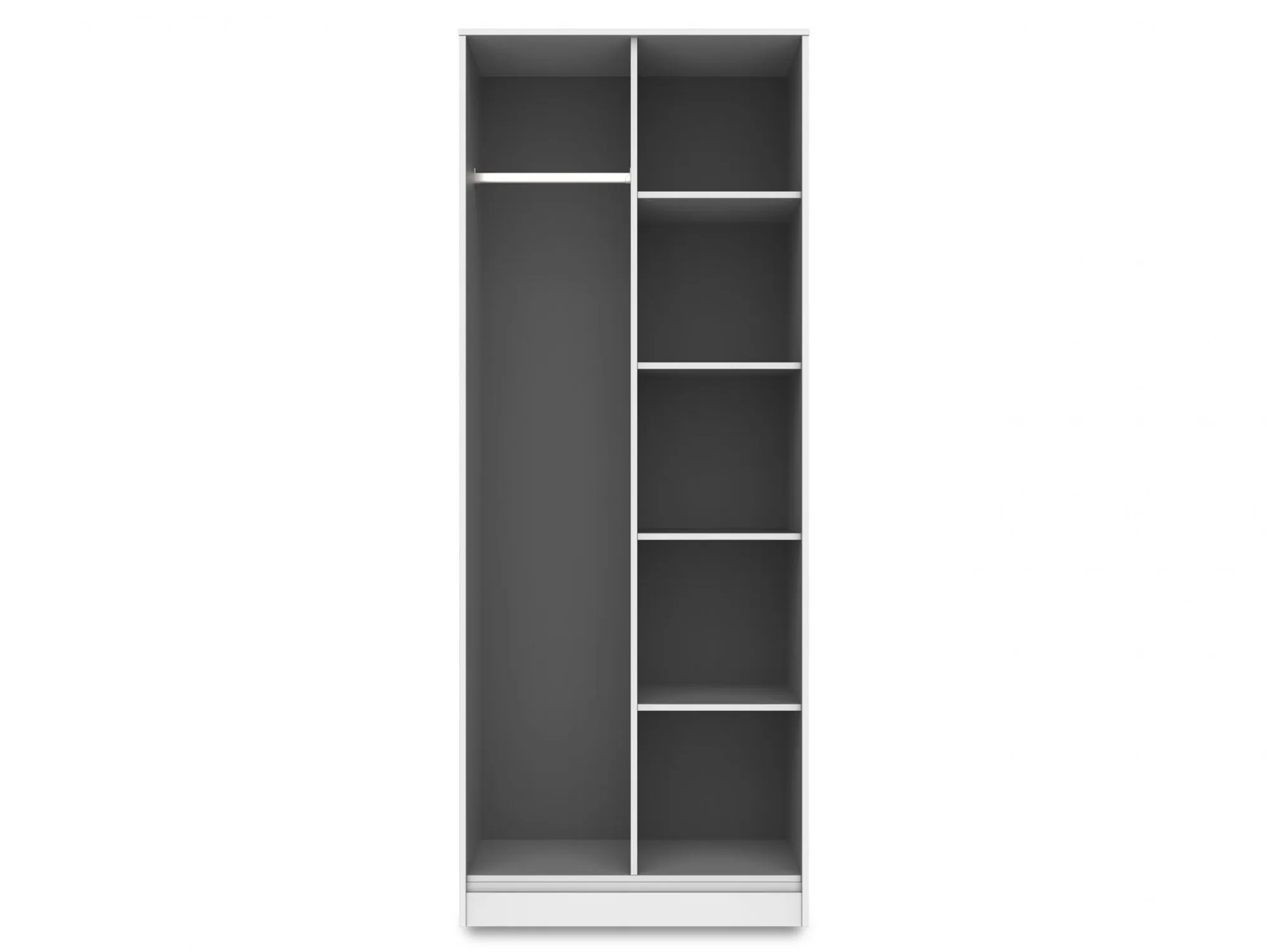 Welcome Welcome Diamond Kobe Pink and White Wardrobe with Open Shelving (Assembled)