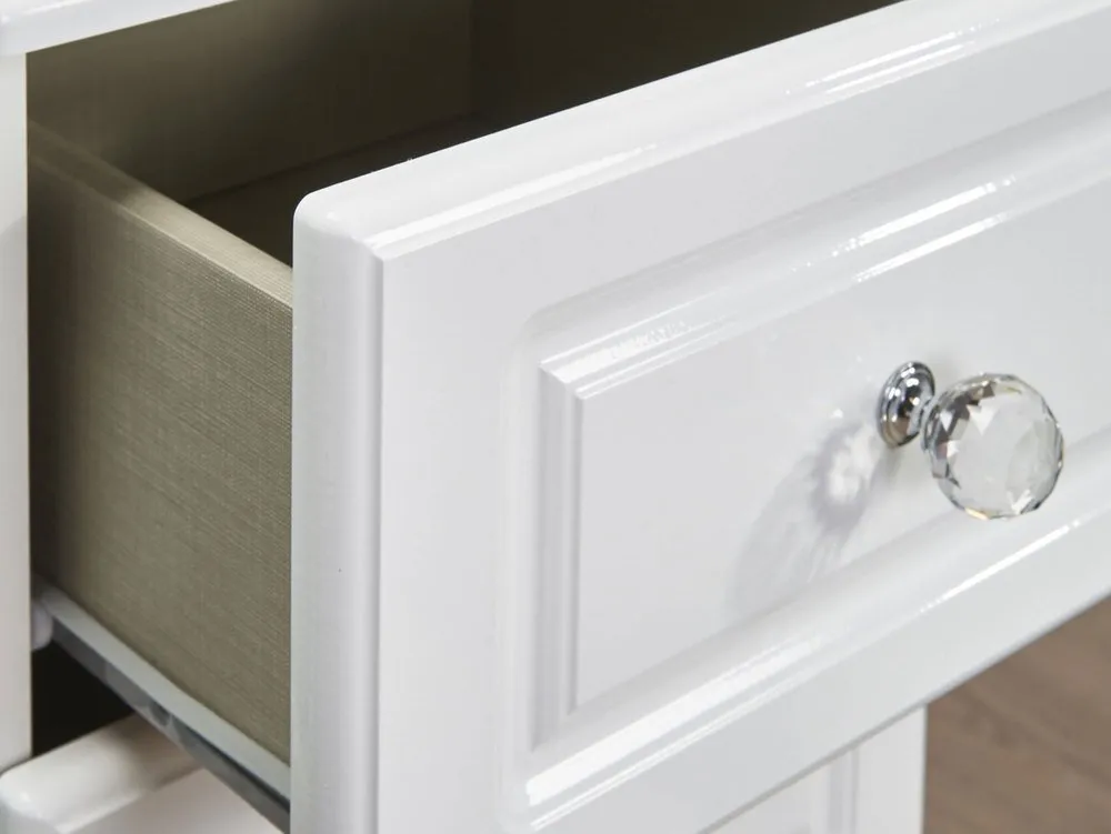 Welcome Welcome Balmoral White High Gloss 2 Door 2 Drawer Double Wardrobe (Assembled)