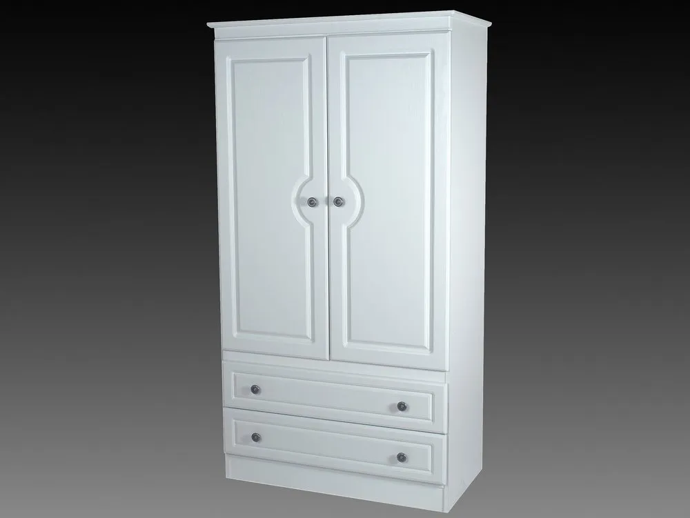 ASC ASC 3ft Chelsea 2 Door 2 Drawer Double Wardrobe (Assembled)
