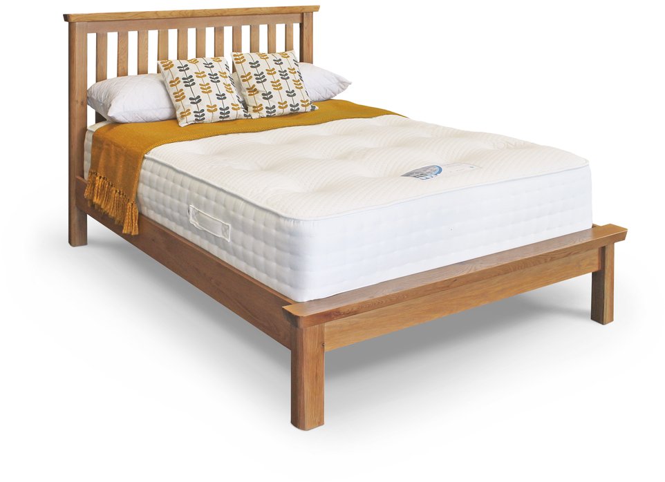 Asc Austin 4ft Small Double Oak Wooden, Small Double Wooden Bed Frame And Mattress