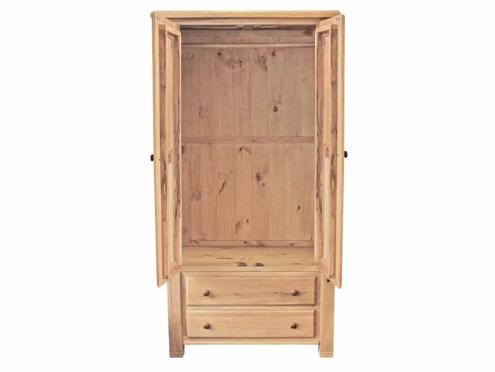 ASC ASC Balmoral 2 Door Oak Wooden Double Wardrobe (Part Assembled)