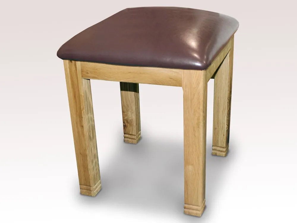 ASC ASC Balmoral Oak Wooden Dressing Table Stool (Assembled)