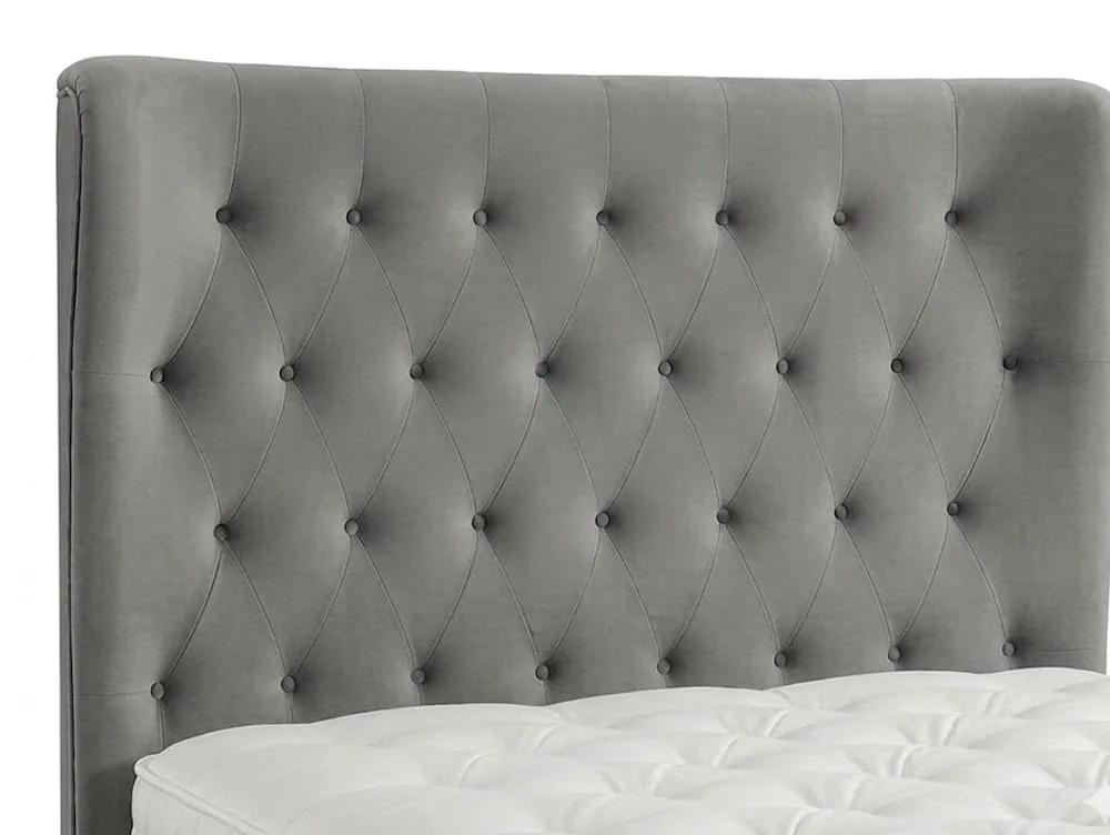 ASC ASC Belmont Grey Fabric Ottoman Bed Frame