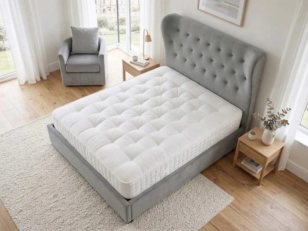 ASC ASC Belmont Grey Fabric Ottoman Bed Frame