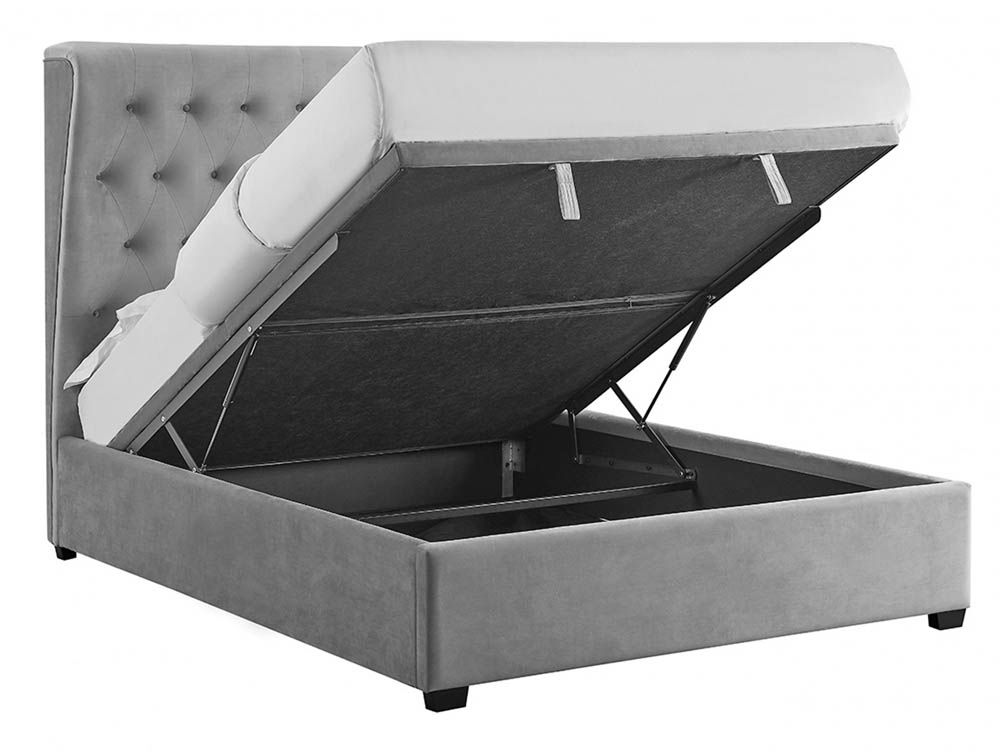 ASC ASC Belmont 6ft Super King Size Grey Upholstered Fabric Ottoman Bed Frame
