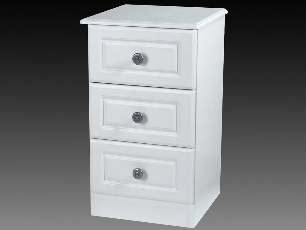 ASC ASC Chelsea 3 Drawer Bedside Table (Assembled)
