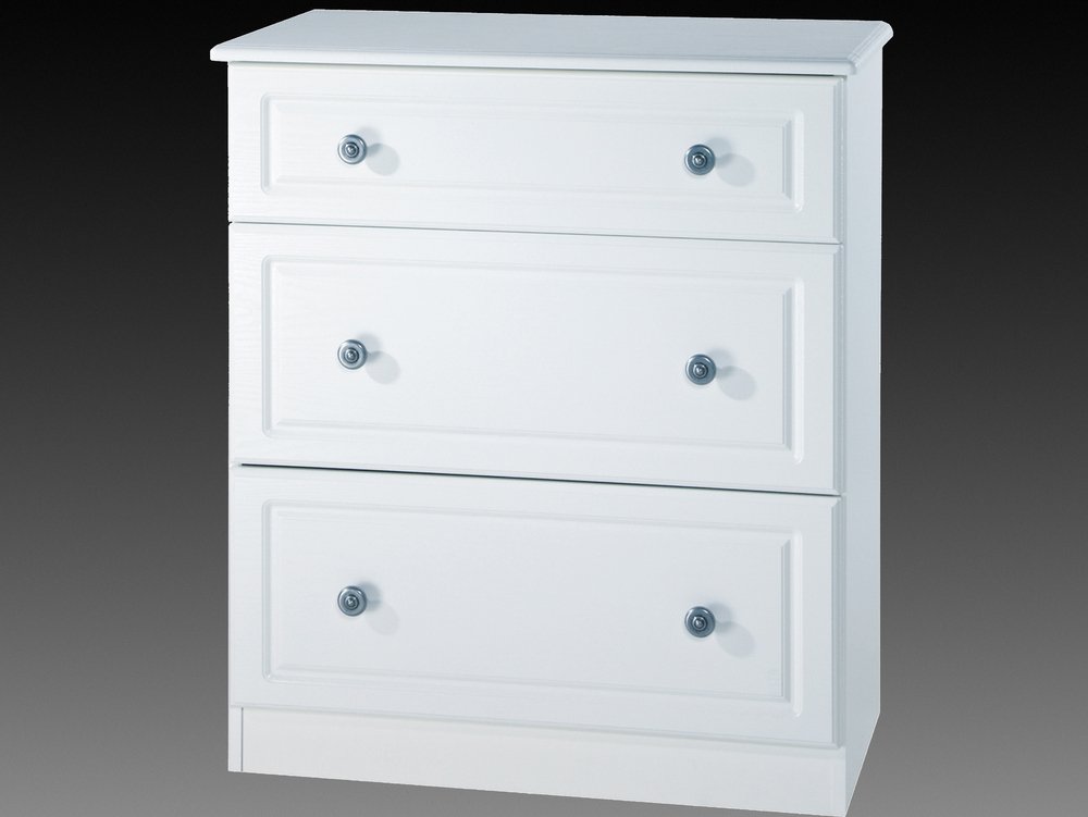 ASC ASC Chelsea 3 Drawer Deep Low Chest of Drawers (Assembled)