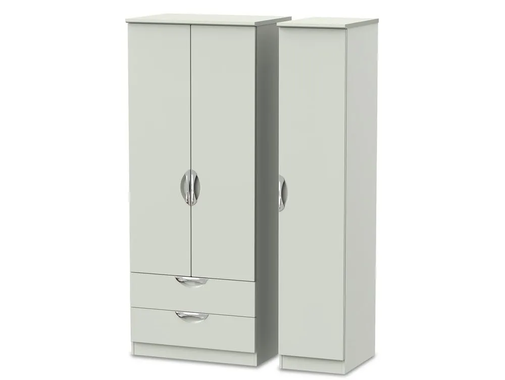 ASC ASC Corsica Kashmir High Gloss 3 Door 2 Drawer Triple Wardrobe (Assembled)