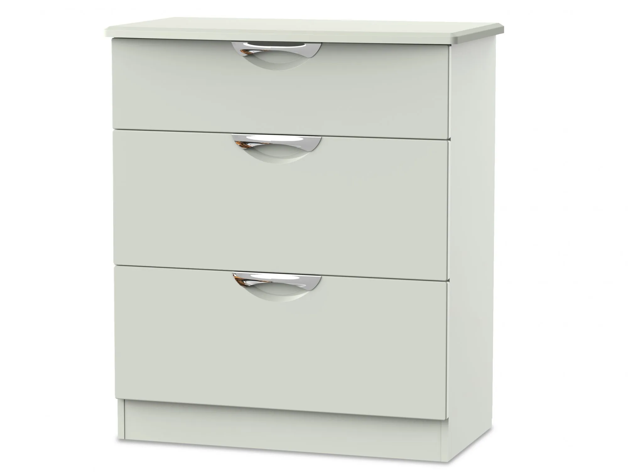 ASC ASC Corsica Kashmir High Gloss 3 Drawer Deep Low Chest of Drawers (Assembled)