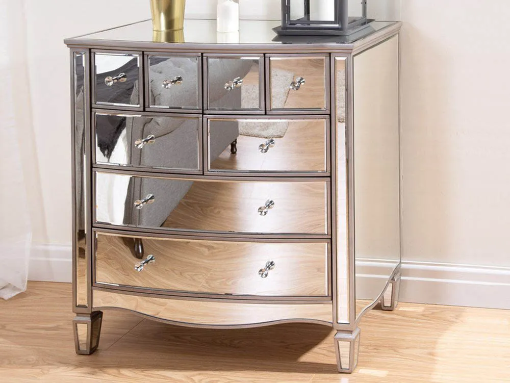 Birlea Birlea Elysee 4+4 Drawer Merchant Mirrored Chest of Drawers (Assembled)