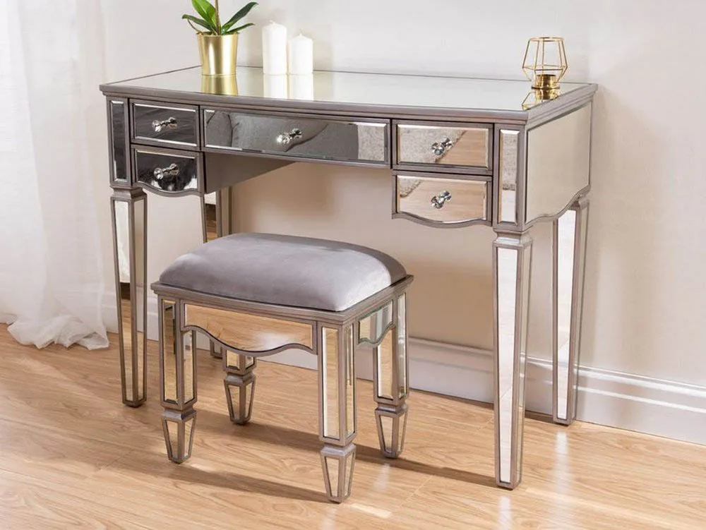 Birlea Birlea Elysee 5 Drawer Mirrored Dressing Table (Part Assembled)