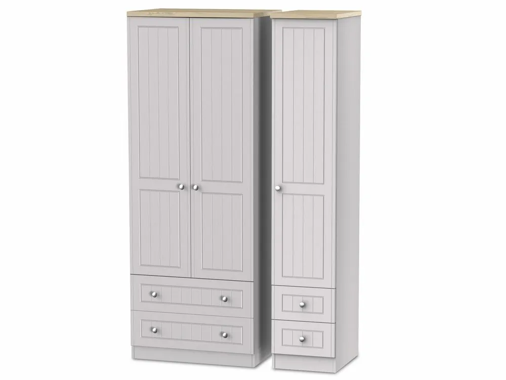 Welcome Welcome Vienna 3 Door 4 Drawer Triple Wardrobe (Assembled)