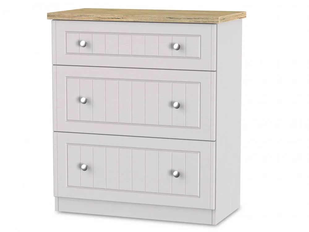 Welcome Welcome Vienna 3 Drawer Deep Low Chest of Drawers (Assembled)