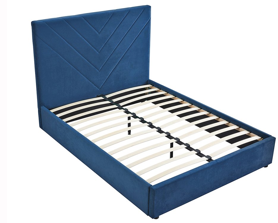 LPD LPD Islington 4ft6 Double Blue Upholstered Fabric Bed Frame
