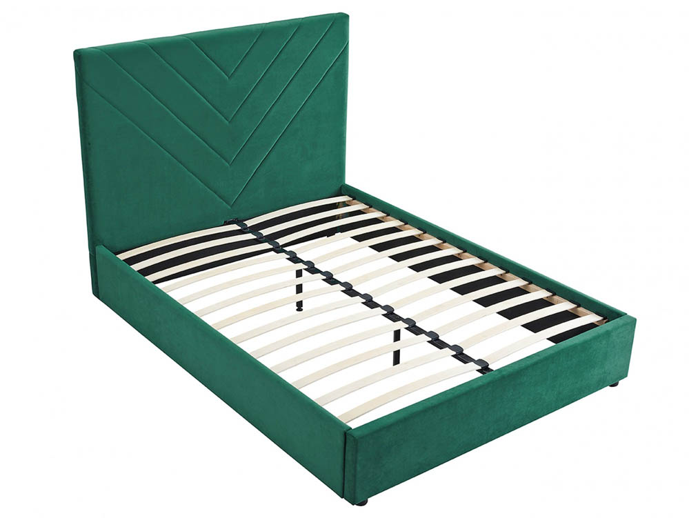 LPD LPD Islington 4ft6 Double Green Upholstered Fabric Bed Frame