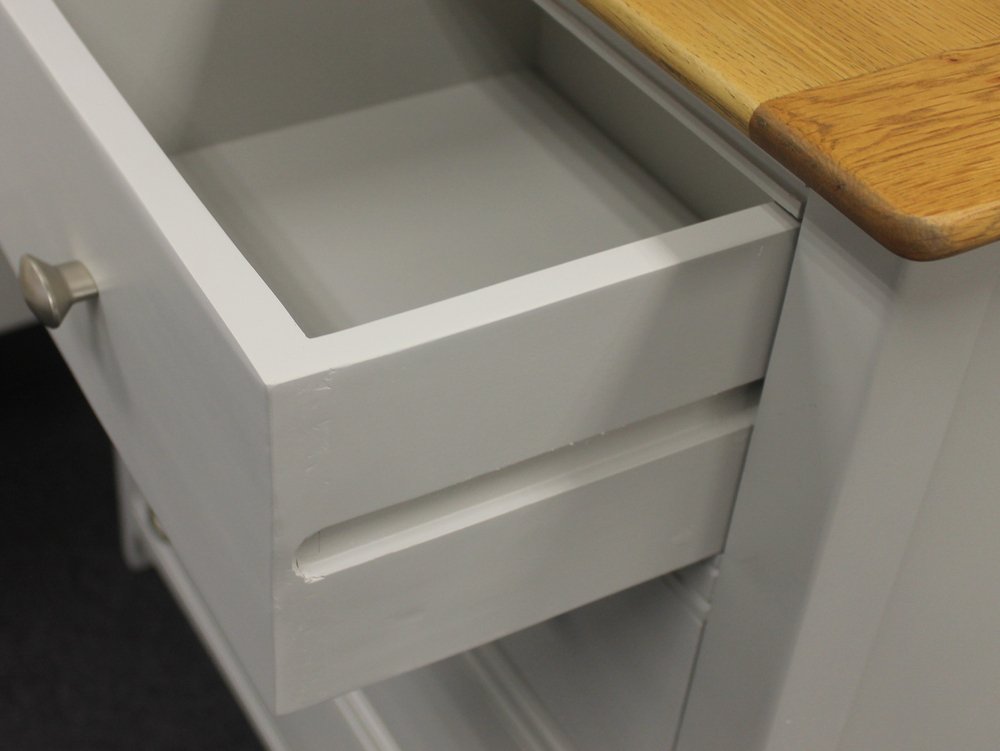 ASC ASC Larrissa Grey and Oak 2 Drawer Wooden Bedside Cabinet (Assembled)