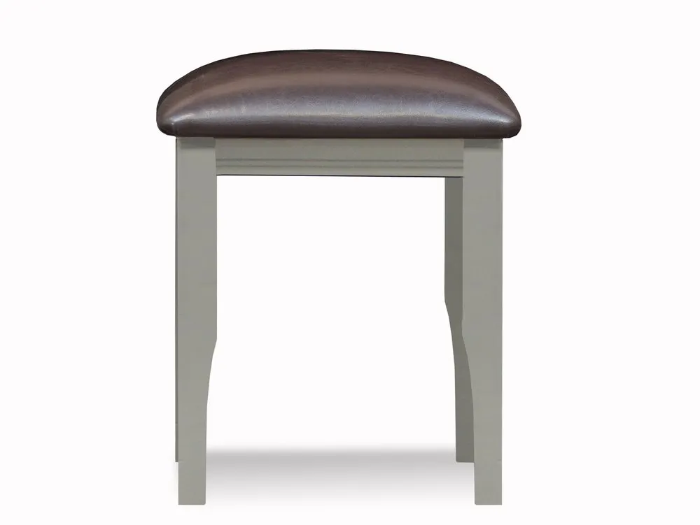 ASC ASC Larrissa Grey and Oak Wooden Dressing Table Stool (Assembled)