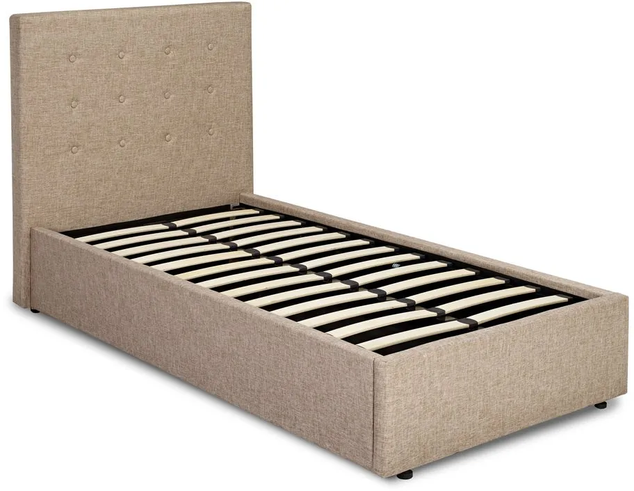 LPD LPD Lucca 3ft Single Beige Fabric Bed Frame