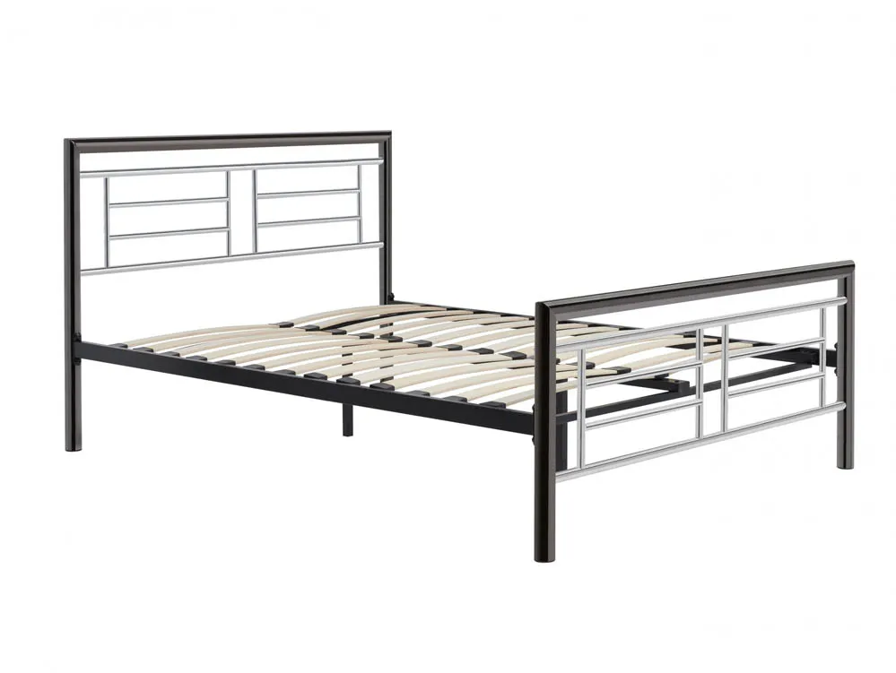 ASC ASC Maya 5ft King Size Chrome and Nickel Metal Bed Frame