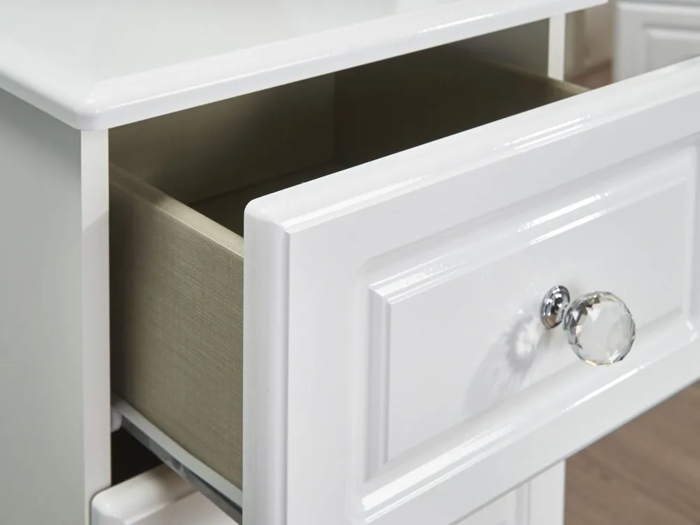 Welcome Welcome Balmoral White High Gloss 4 Drawer Deep Chest of Drawers (Assembled)