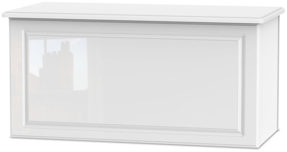 ASC ASC Quartz White High Gloss Blanket Box (Assembled)