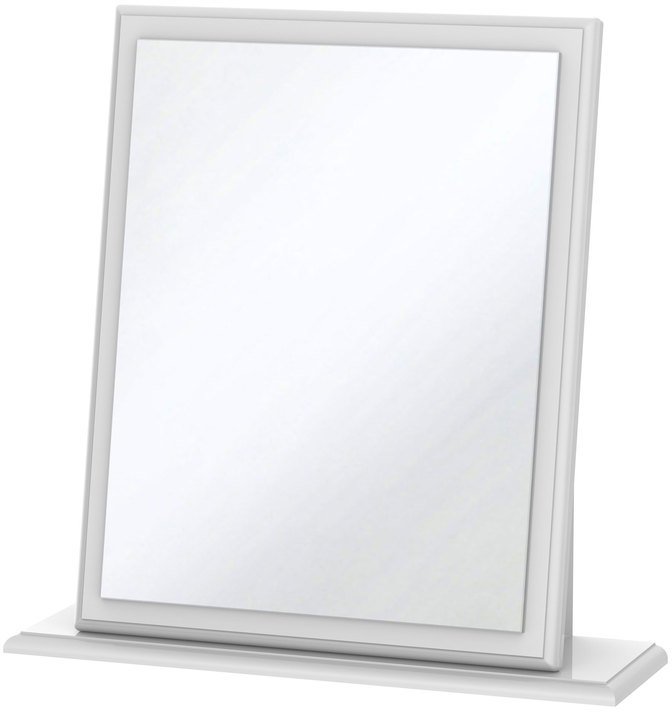 ASC ASC Quartz White High Gloss Dressing Small Table Mirror