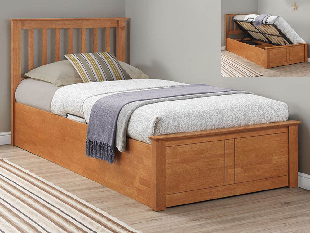 Bedmaster Bedmaster Francis 3ft Single Oak Wooden Ottoman Bed Frame