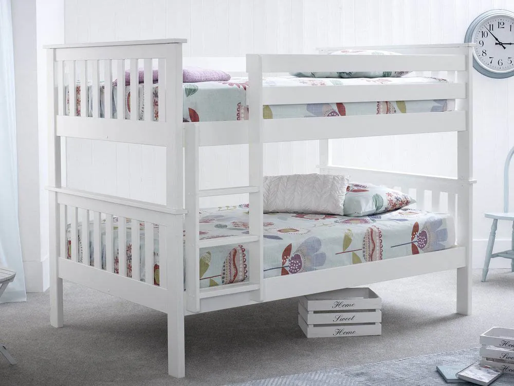 Bedmaster Bedmaster Oslo White Wooden Bunk Bed Frame