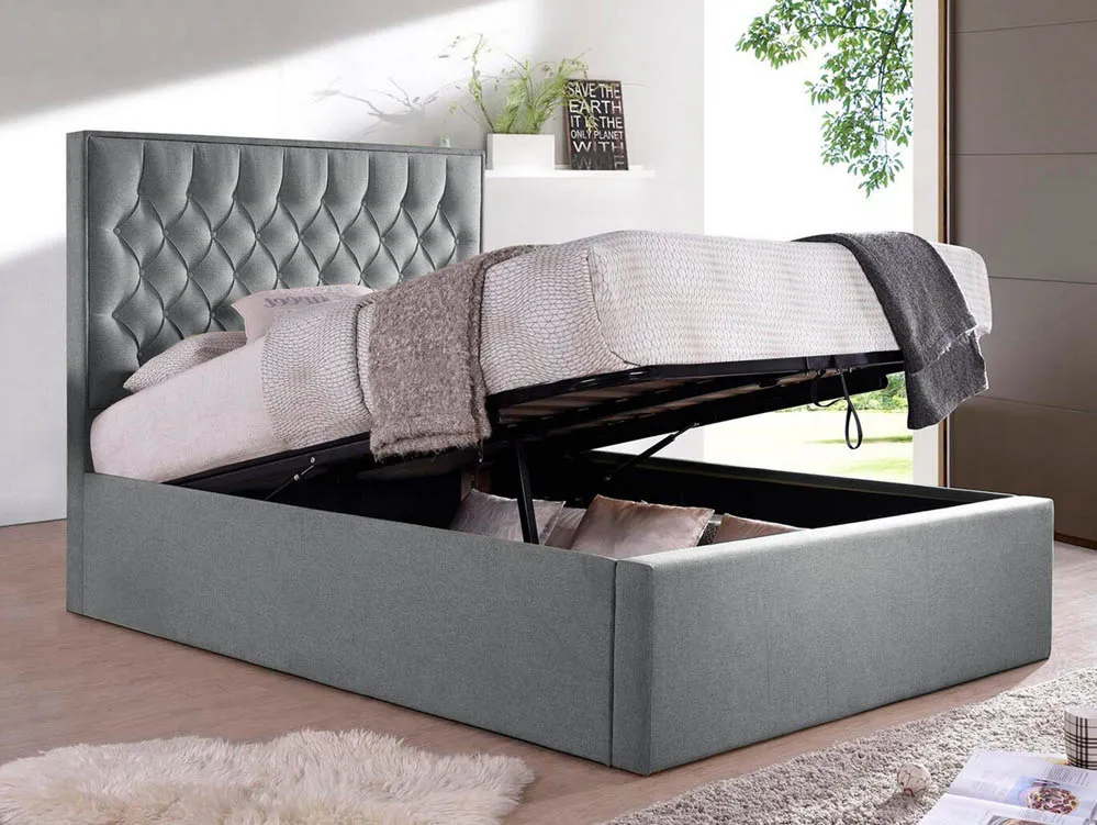 Bedmaster Bedmaster Wilson Grey Fabric Ottoman Bed Frame